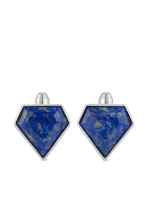 Mateo sterling silver Pentagon lapis lazuli cufflinks