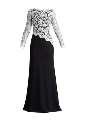 Tadashi Shoji lace-insert long dress - Black