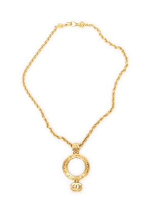 CHANEL Pre-Owned Magnifying Glass-pendant chain necklace - Gold