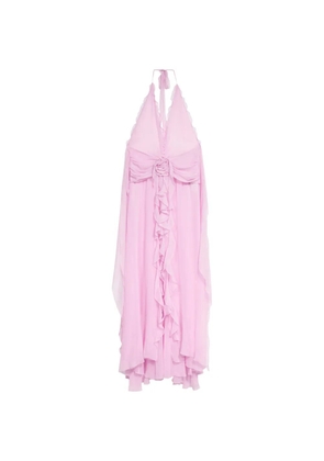 Blumarine ruffled georgette maxi dress - Pink