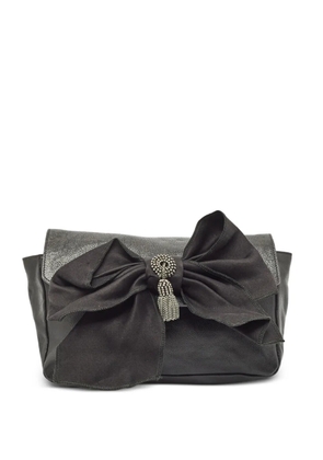 Chloé Pre-Owned bow-detail clutch bag - Black