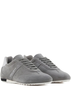 Giorgio Armani lace-up suede sneakers - Grey