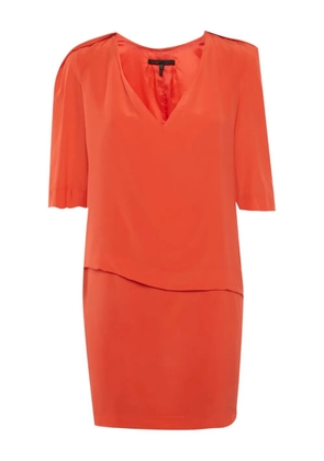 Maje silk V-neck mini dress - Red