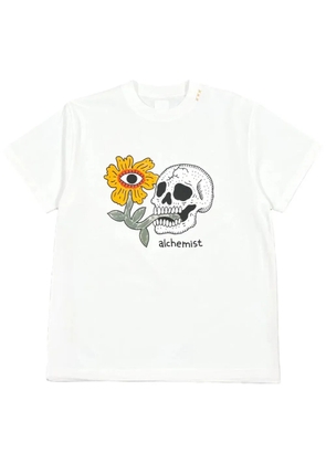 Alchemist Floral Skull T-shirt - White