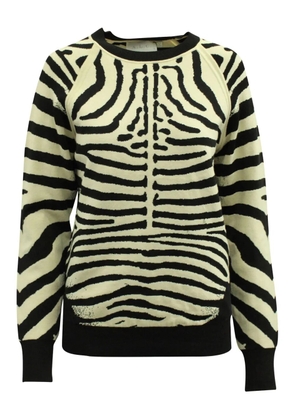 A.L.C. Rizzou zebra-print raglan-sleeve sweatshirt - Black