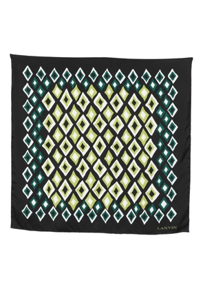 Lanvin diamond-print scarf - Black