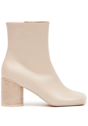MM6 Maison Margiela Anatomic 70mm leather ankle boots - Neutrals