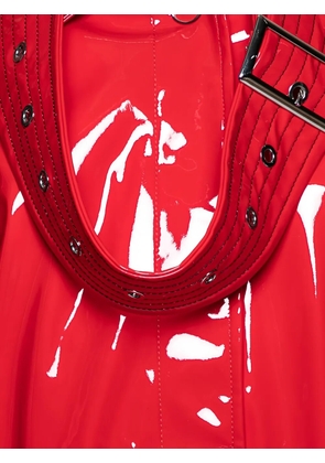 Burberry Pre-Owned 2024 belted leather coat - Red