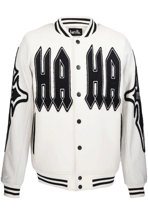 Haculla Praising logo-appliqué jacket - White
