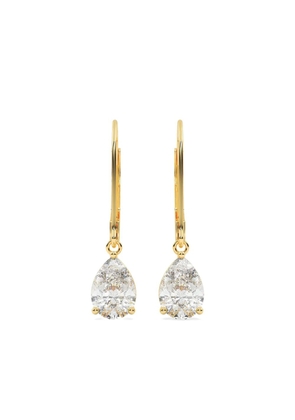 Tilla 14K yellow gold diamond pear earrings
