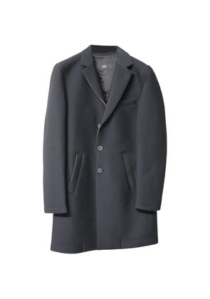 BOSS single-breasted textured coat - Black