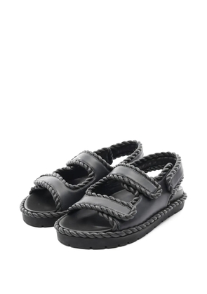 Bottega Veneta Pre-Owned 2000s braided flat sandals - Black