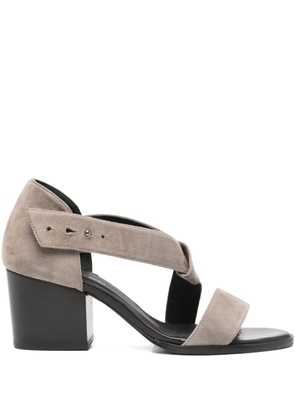Megumi Ochi crossover block-heel sandals - Grey