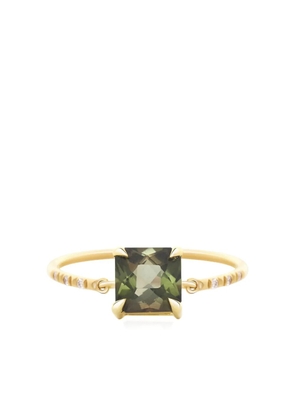 YI Collection 18K yellow gold green tourmaline and diamond ring
