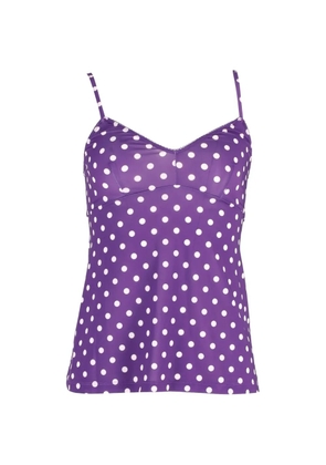ZIMMERMANN polka-dot silk top - Purple