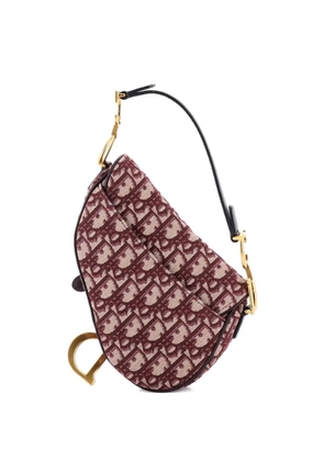 Christian Dior Pre-Owned Saddle Handbag Oblique Canvas Mini shoulder bag - Red