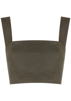 Lenny Niemeyer square-neck cropped top - Green