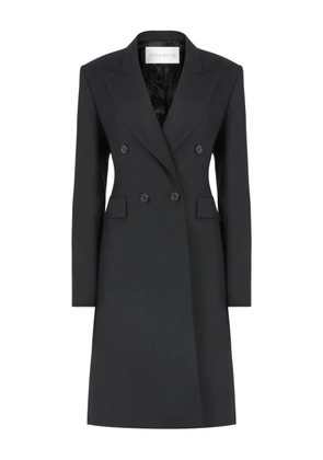 Nina Ricci gabardine frock double-breasted coat - Black