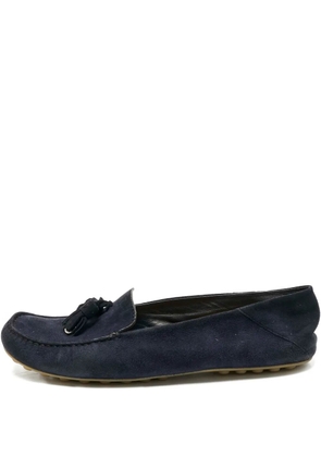 Loro Piana Pre-Owned tassel suede loafers - Blue