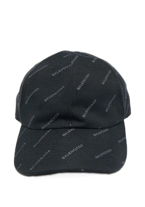 Balenciaga Pre-Owned logo all-over baseball cap - Black