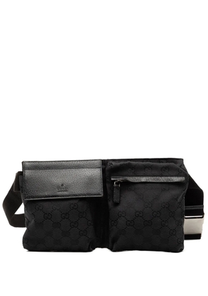Gucci Pre-Owned 2000-2015 GG Canvas Double Pocket belt bag - Black