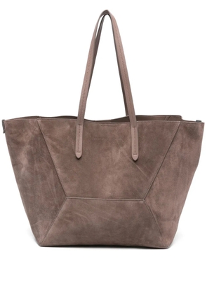 Brunello Cucinelli suede tote bag - Grey