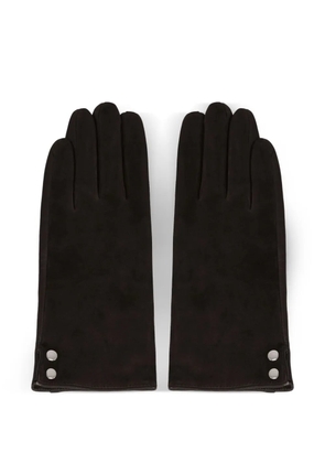 POTAMY button suede gloves - Brown