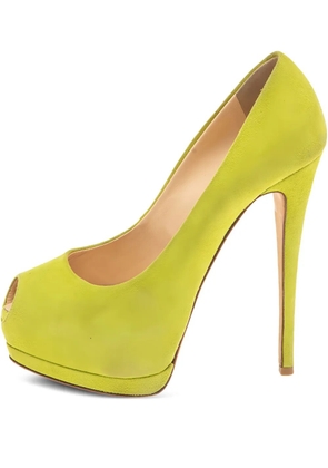 Giuseppe Zanotti Vintage peep-toe platform pumps - Green