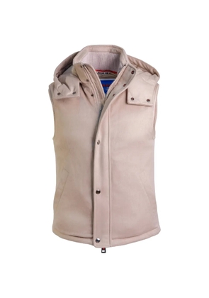 Kiton hooded zip-up gilet - Neutrals