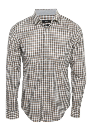 BOSS checked cotton shirt - Brown