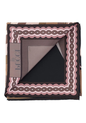 PUCCI graphic-print square scarf - Brown