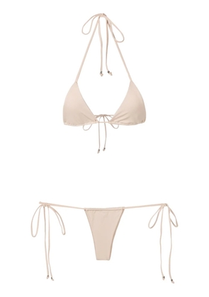 Amir Slama halterneck triangle bikini - Brown