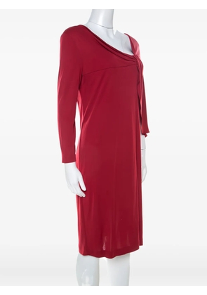 Alberta Ferretti Vintage draped knot midi dress - Red