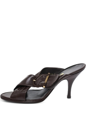 Ferragamo Pre-Owned 100mm patent-leather sandals - Brown