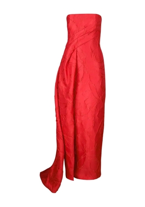Monique Lhuillier Train strapless maxi dress - Red
