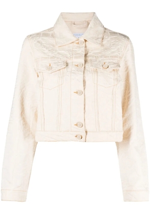 Casablanca cropped denim jacket - Neutrals