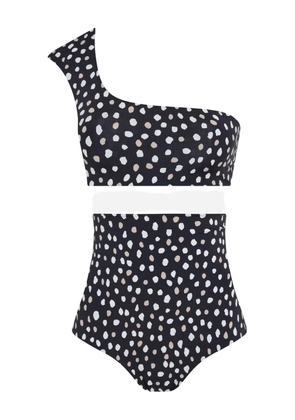 Lygia & Nanny Marjory asymmetrical polka-dot bikini set - Black