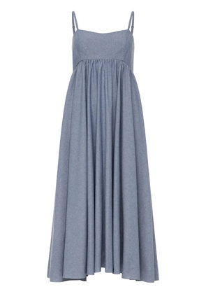 AZEEZA Rachel chambray midi dress - Blue