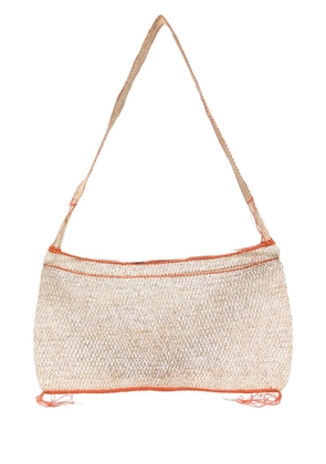 SLO_HAND_MADE contrast-trim tote bag - Neutrals