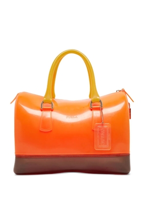 Furla logo-embossed tote bag - Orange