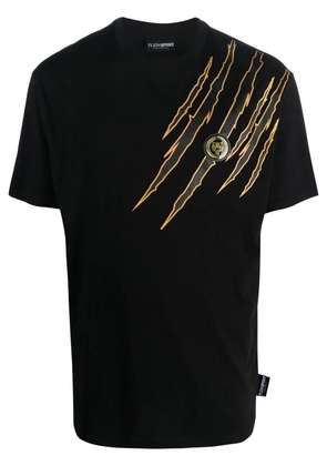 Plein Sport scratch-print short-sleeved T-shirt - Black