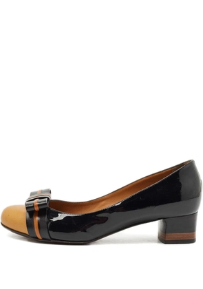 Fendi Pre-Owned bow-detail pumps - Black