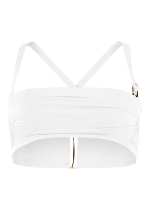 Jacquemus cross-back halterneck bikini - White