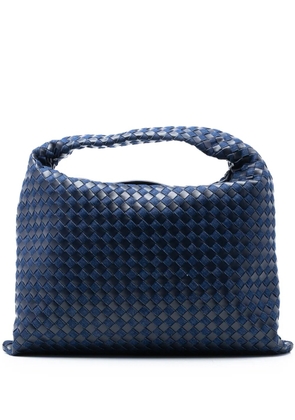 Bottega Veneta Pre-Owned 2012-2025 Large Calfskin and Denim Intrecciato Hop hobo bag - Blue
