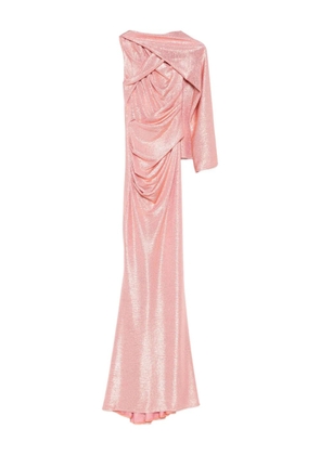 Talbot Runhof draped one-shoulder dress - Pink
