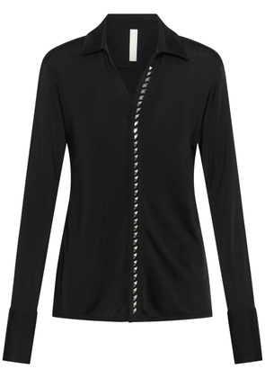 Dion Lee studded-placket shirt - Black