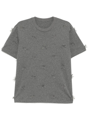 JNBY bow-embellished T-shirt - Grey
