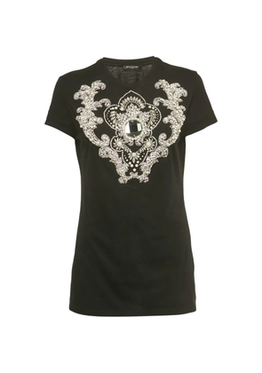 Balmain Pre-Owned crystal-embellished T-shirt - Black