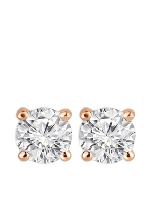 Tilla 14K rose gold diamond stud earrings - Pink