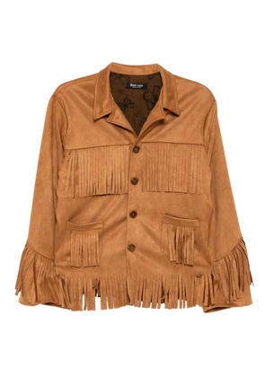 BLAKLACE fringe pockets jacket - Brown